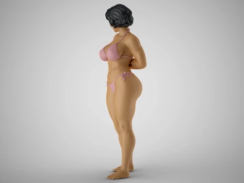 Woman Watching the Sunset 3D Print Model