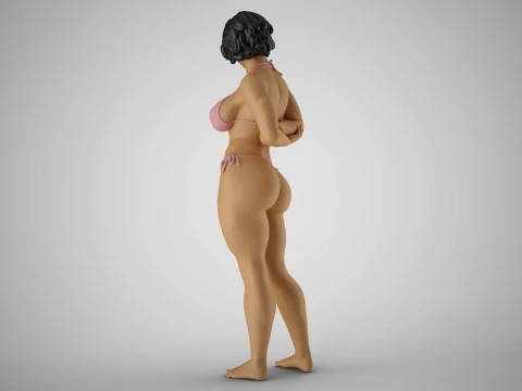 Woman Watching the Sunset 3D Print Model