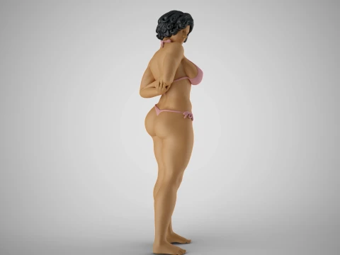 Woman Watching the Sunset 3D Print Model