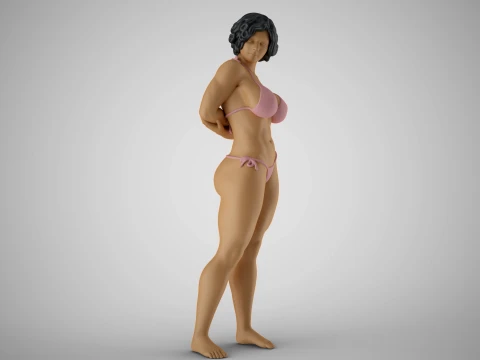Woman Watching the Sunset 3D Print Model