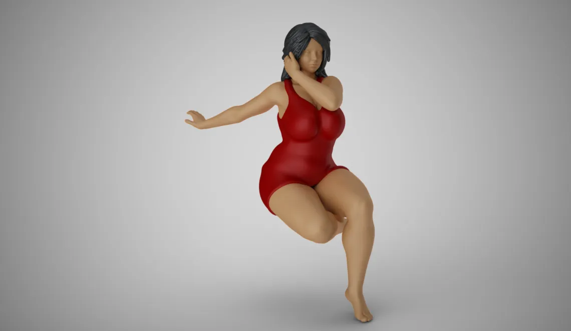 Woman Reclining to Back 3D Print Model .c4d .max .obj .3ds .fbx .stl .blend 