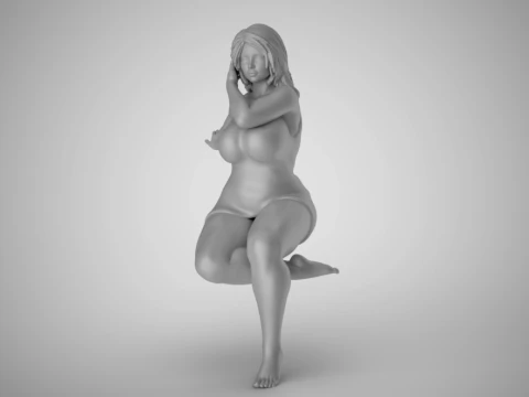 Woman Reclining to Back 3D Print Model