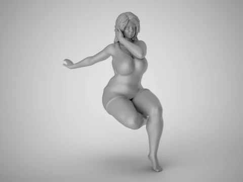 Woman Reclining to Back 3D Print Model