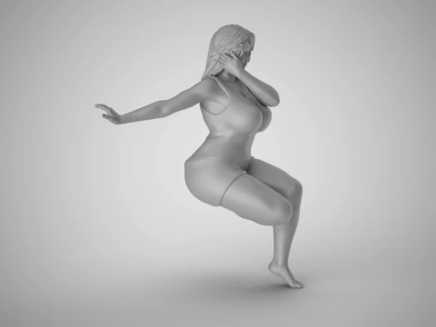 Woman Reclining to Back 3D Print Model