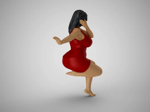 Woman Reclining to Back 3D Print Model