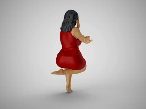 Woman Reclining to Back 3D Print Model