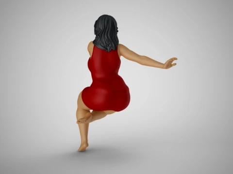 Woman Reclining to Back 3D Print Model