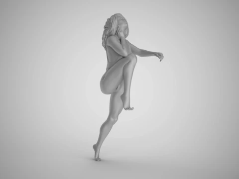 Woman Putting Her Feet Up 3D Print Model