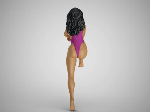 Woman Putting Her Feet Up 3D Print Model