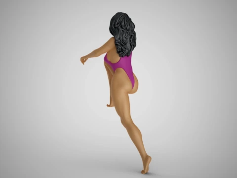 Woman Putting Her Feet Up 3D Print Model