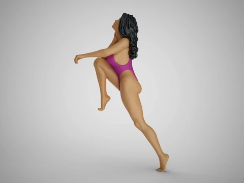 Woman Putting Her Feet Up 3D Print Model