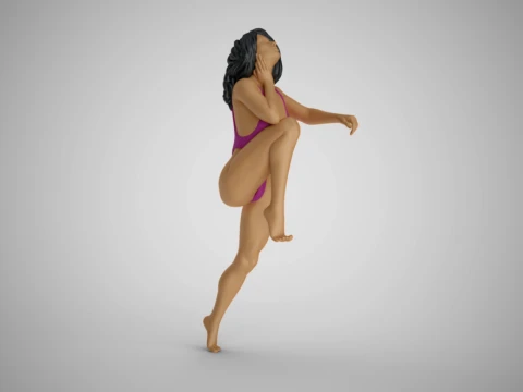 Woman Putting Her Feet Up 3D Print Model