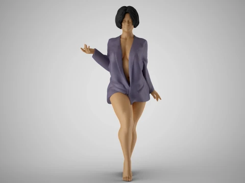 Woman in Jacket 3D Druckmodell