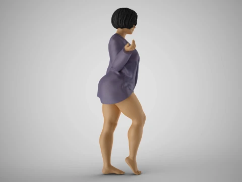 Woman in Jacket 3D Print Model