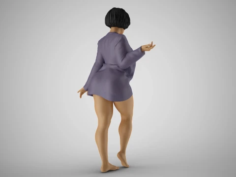 Woman in Jacket 3D Print Model