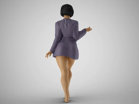 Woman in Jacket 3D Print Model