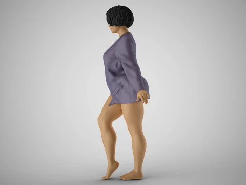 Woman in Jacket 3D Print Model