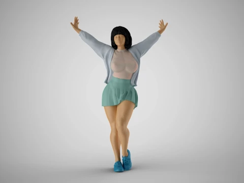 Pretty Girl Freedom 3D 프린트 모델