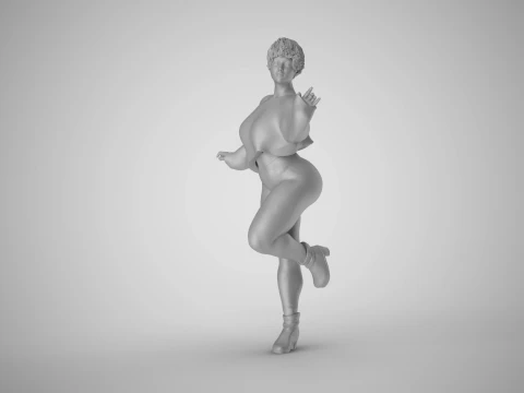 Winter Woman 3D Print Model
