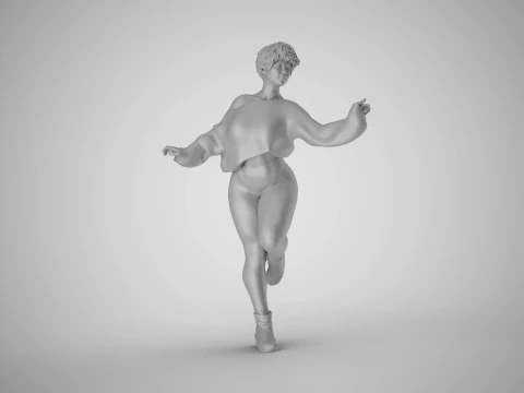 Winter Woman 3D Print Model