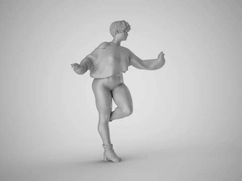 Winter Woman 3D Print Model
