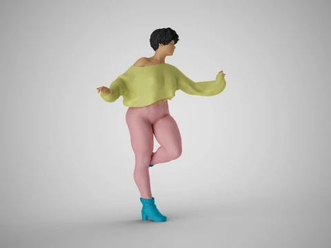 Winter Woman 3D Print Model