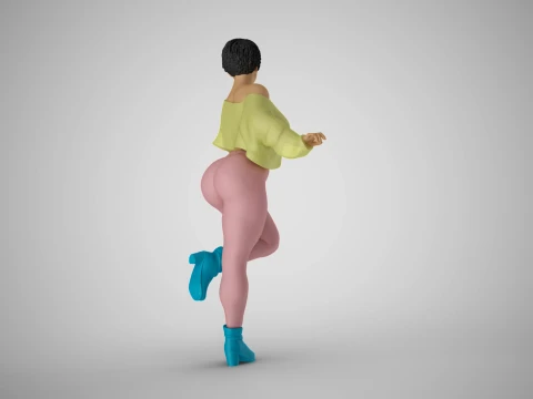 Winter Woman 3D Print Model