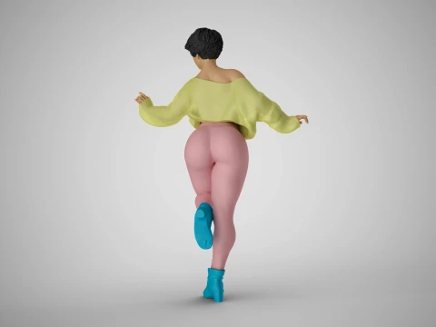 Winter Woman 3D Print Model