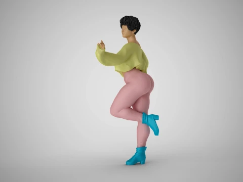 Winter Woman 3D Print Model