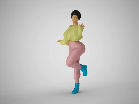 Winter Woman 3D Print Model