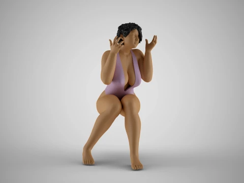 Woman Telling Herself Modèles 3D en vedette