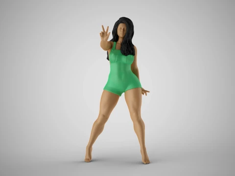 Punk Girl 3D Print Model