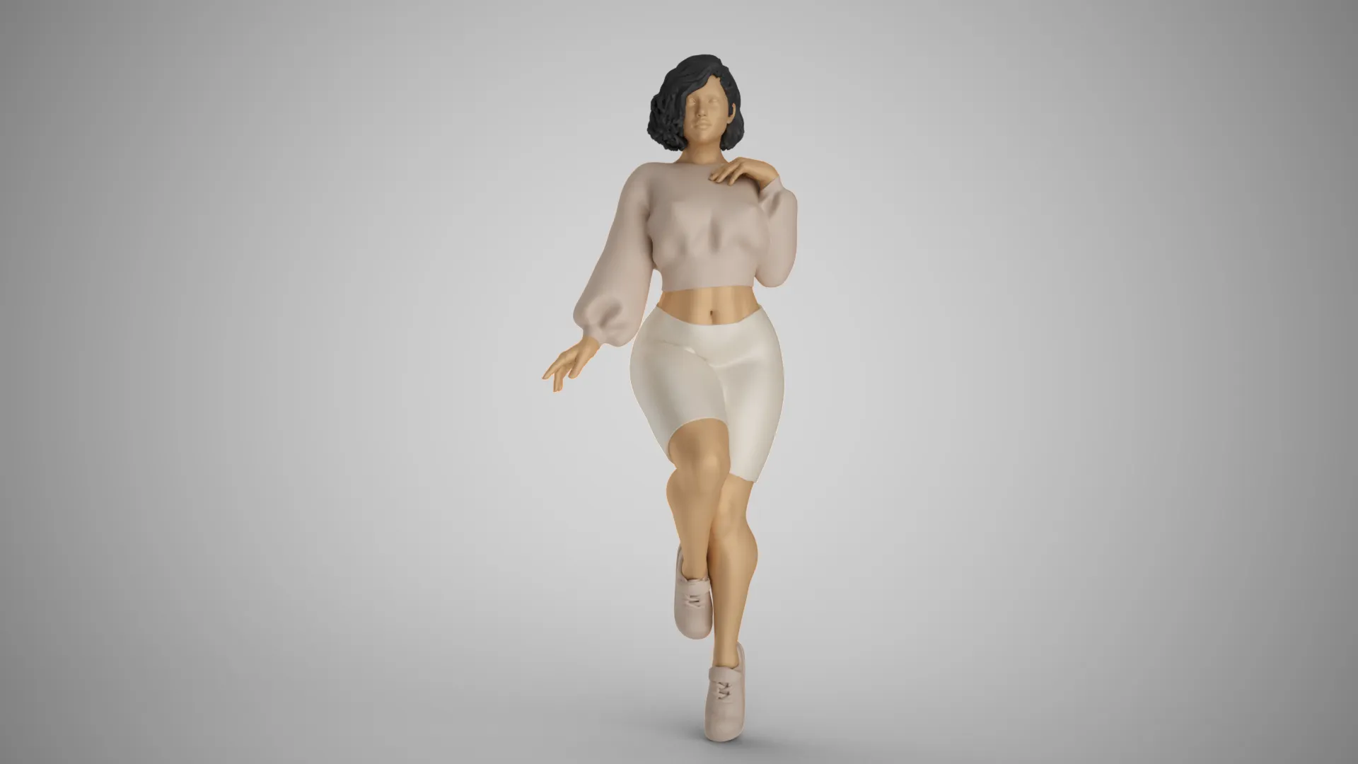 City Girl 3D Print Model .c4d .max .obj .3ds .fbx .stl .blend