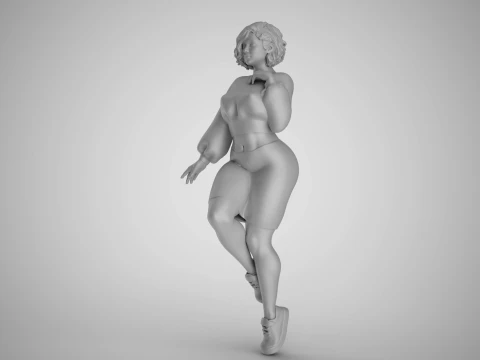 City Girl 3D Print Model