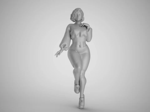 City Girl 3D Print Model