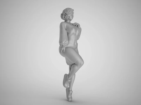 City Girl 3D Print Model