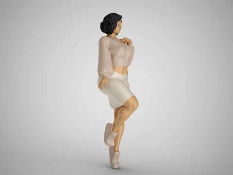 City Girl 3D Print Model