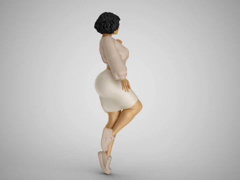 City Girl 3D Print Model