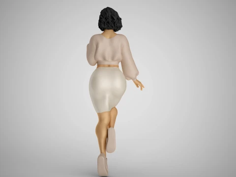City Girl 3D Print Model