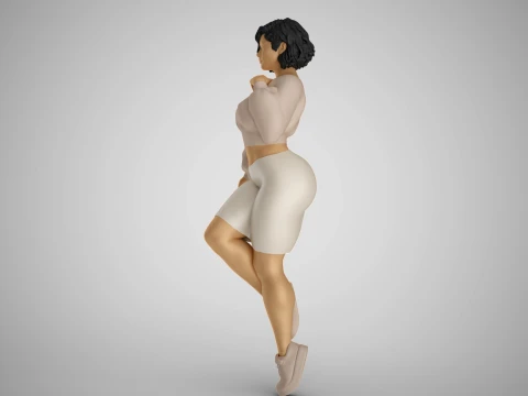 City Girl 3D Print Model