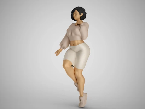City Girl 3D Print Model