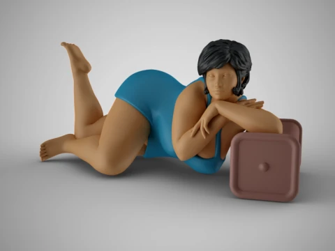 Woman Lying Sideways Modelo de Impressão 3D