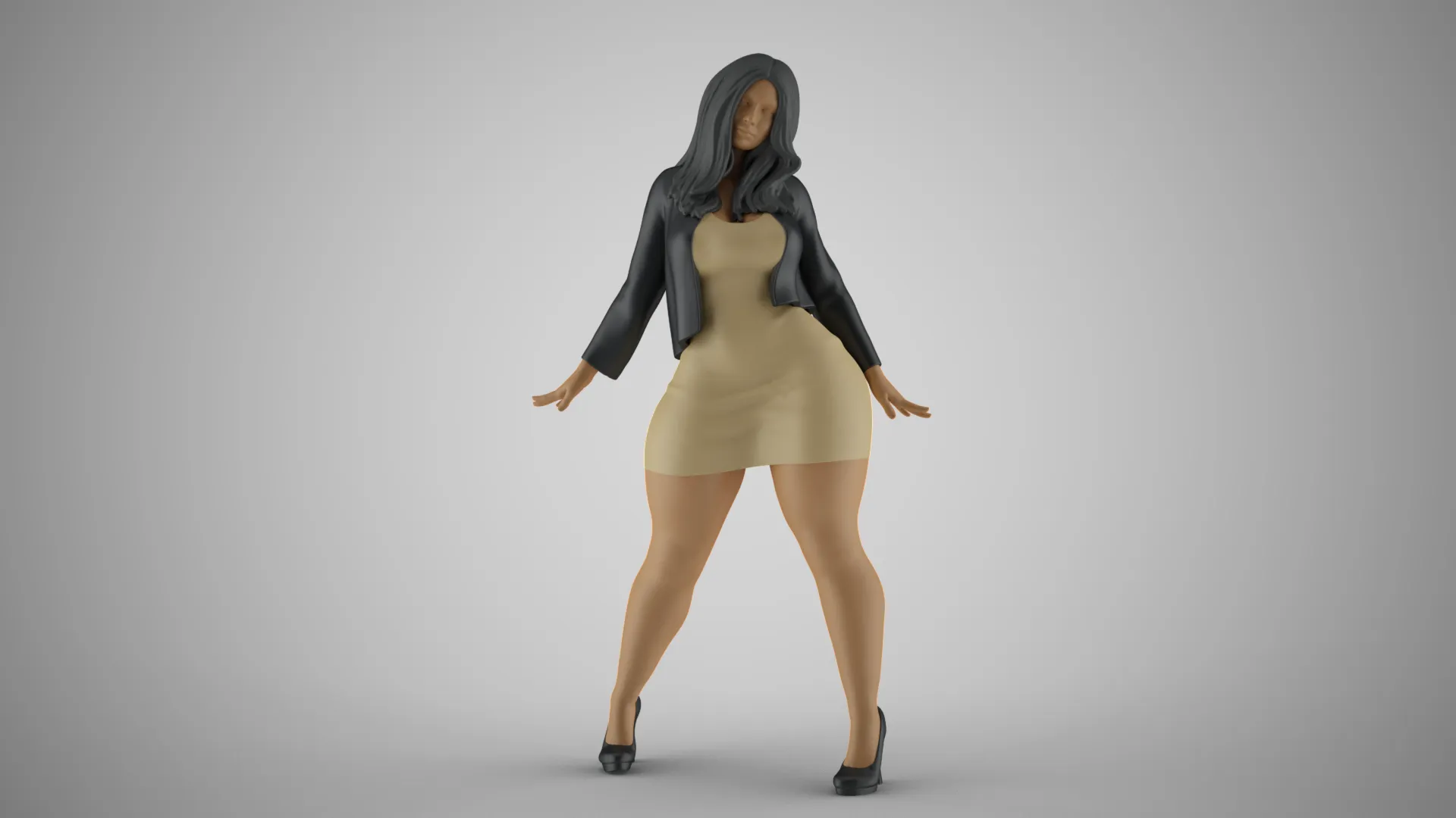 Woman in the Mirror 5 3D Print Model .c4d .max .obj .3ds .fbx .stl .blend 