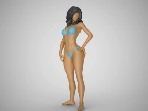 Woman in the Mirror 3Dプリントモデル
