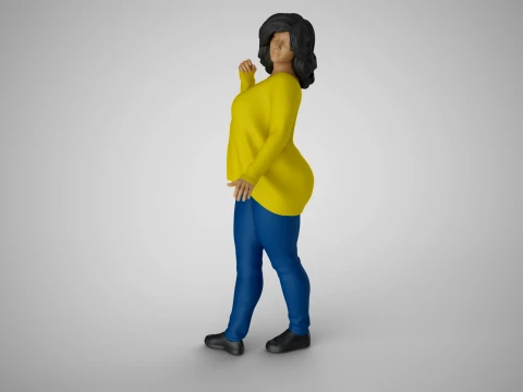 Woman in the Mirror 6 3D Print Model