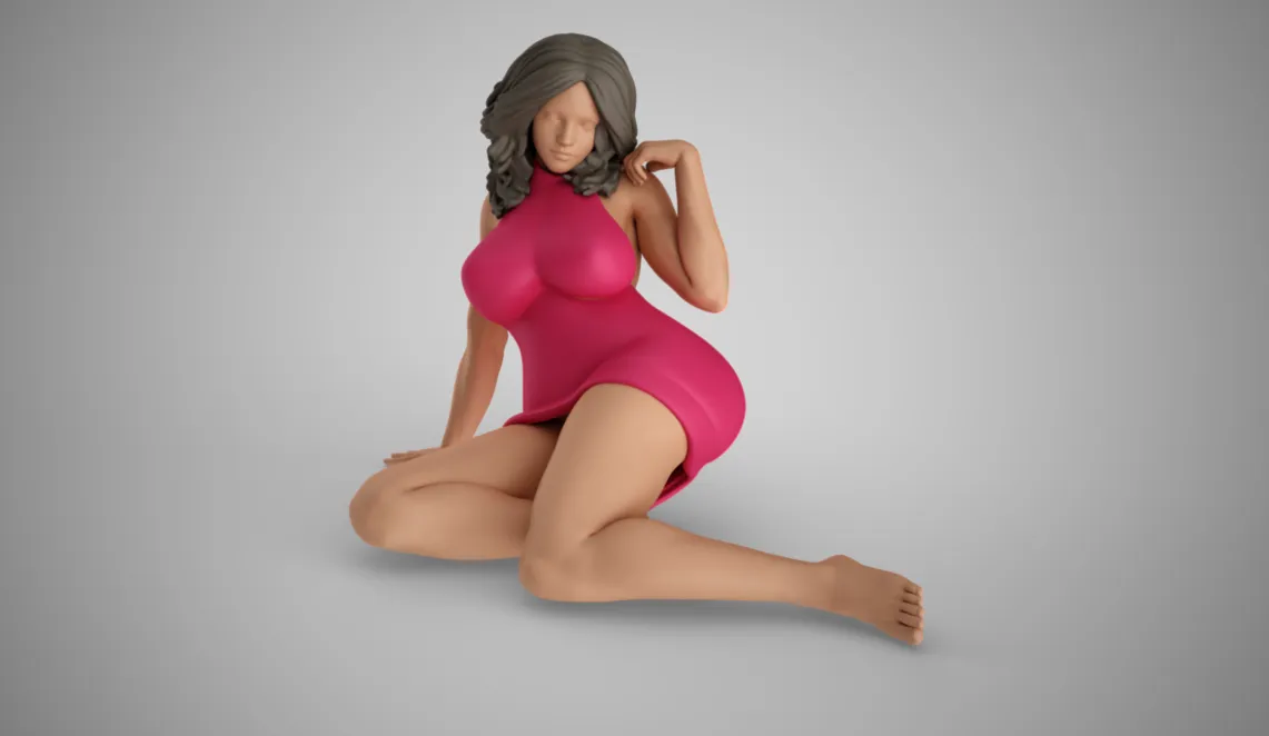 Woman Home Mood 7 3D Print Model .c4d .max .obj .3ds .fbx .stl .blend 