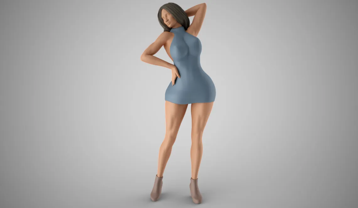 Woman Home Mood 9 3D Print Model .c4d .max .obj .3ds .fbx .stl .blend 