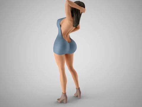 Woman Home Mood 9 3D Print Model
