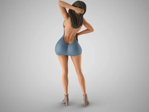 Woman Home Mood 9 3D Print Model