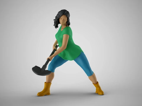 Woman Gardener 3D Принт Модель